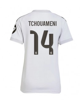 Billige Real Madrid Aurelien Tchouameni #14 Hjemmedrakt Dame 2025-26 Kortermet
